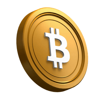 Pasvirusi Bitcoin (BTC) moneta pagrindinio skyriaus vizualiniame apipavidalinime