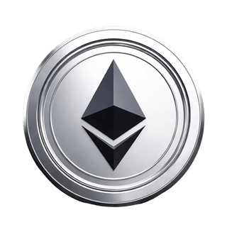 Ethereum (ETH) moneta su skraidančiu grafiniu elementu